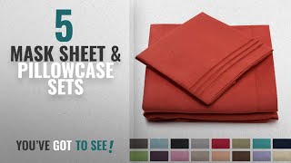 Top 10 Mask Sheet & Pillowcase Sets [2018]: King Size Bed Sheets - Burnt Orange Luxury Sheet Set -