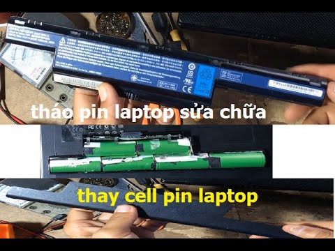 tháo pin laptop, sửa pin laptop , thay cell pin laptop, remove the laptop battery | Foci