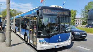 (Kraków) поездка на автобусе Solaris Urbino III 18 бортовой PR755 маршрут 513