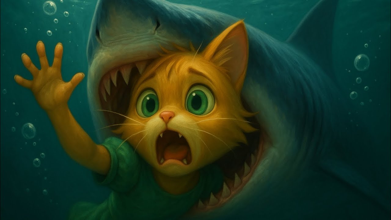 Miraculous rescue: Cat fights shark to save her baby