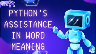 Speak Word Meaning with Python