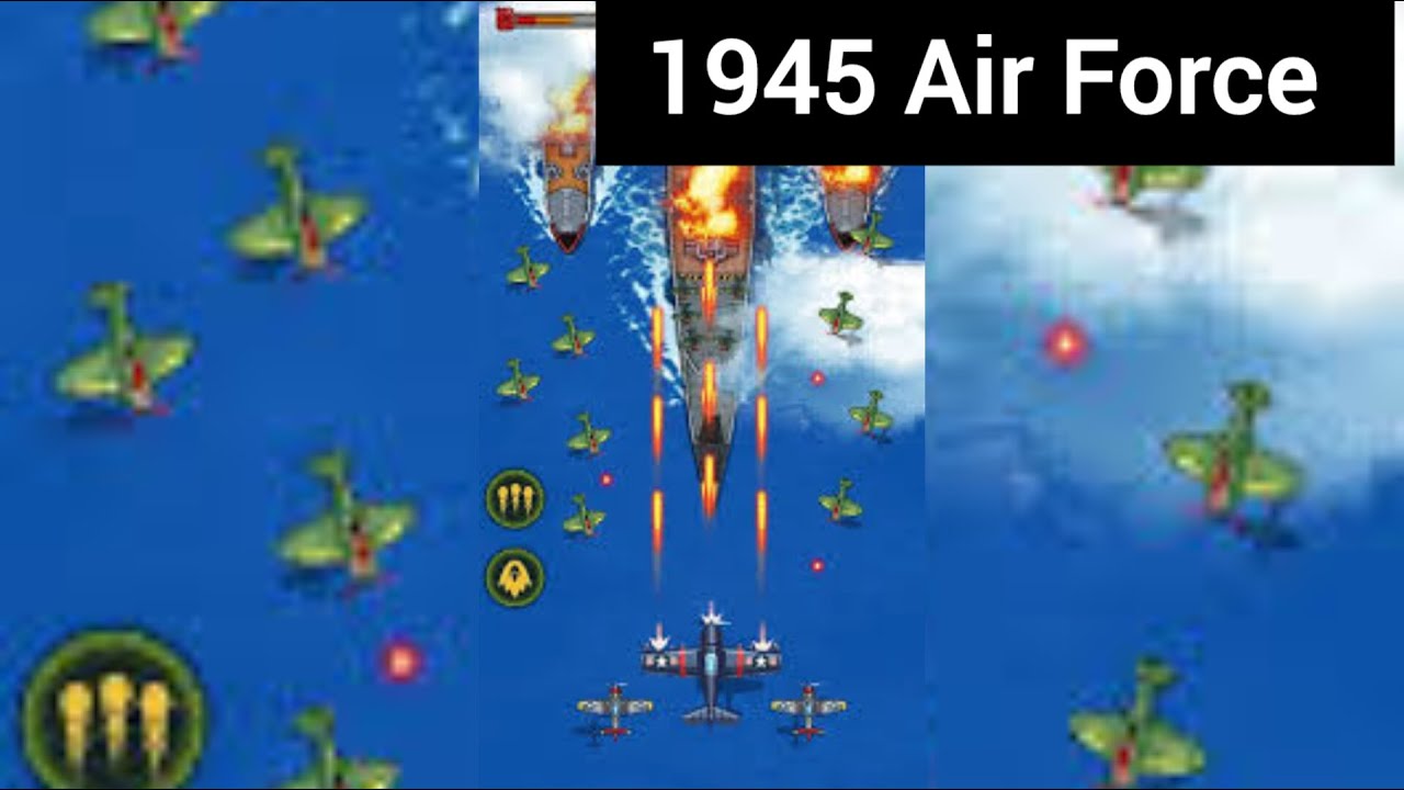 1945 Air Force Airplane game / Level 4,5,6,7 / Best