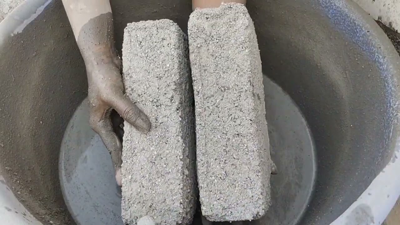 Asmr| Long slabs crumbling dry and in lots of water creamy paste play | ASASMR |