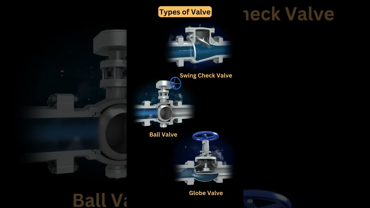 1 Swing Check Valve 2 Ball 3 Globe 3dcad Animation Engineering Mechanical