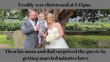 Guests at a christening were gobsmacked when the service turned into a wedding