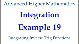 Celebrity Integration Example 19 - Integrating Inverse Trig Functions Profile