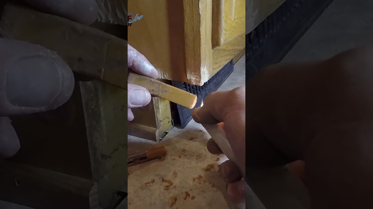Cabinet Repair, My dog ate my cabinet, #shorts - YouTube