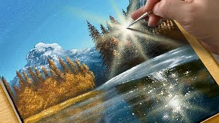 How to Draw Autumn Landscape / Acrylic Painting TUTORIAL