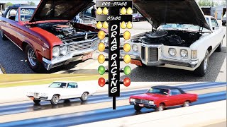 1969 Pontiac Grand Prix vs 1965 Buick Skylark Gran Sport | STOCK DRAG RACE