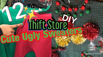 DIY UGLY Christmas Sweater | SHOP WITH ME | 12 UGLY Sweater Ideas