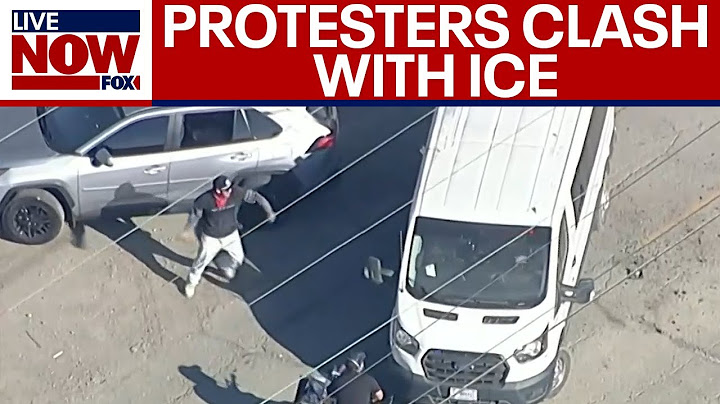 WATCH: Protesters throw objects at federal vehicles as ICE conducts raid at California farm