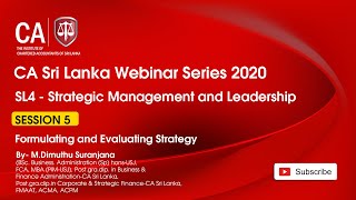 SL4   Formulating and Evaluating Strategy / 3 May 2020 Part 5
