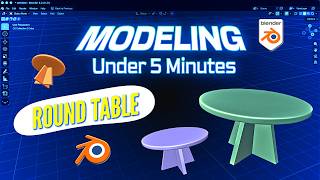 Modeling a Round Table in Blender under 5 minutes | For Beginners#blender #blendertutorial