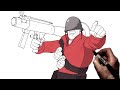 How to draw the soldier  step by step  team fortress 2