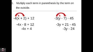 Distributive Property with Negatives