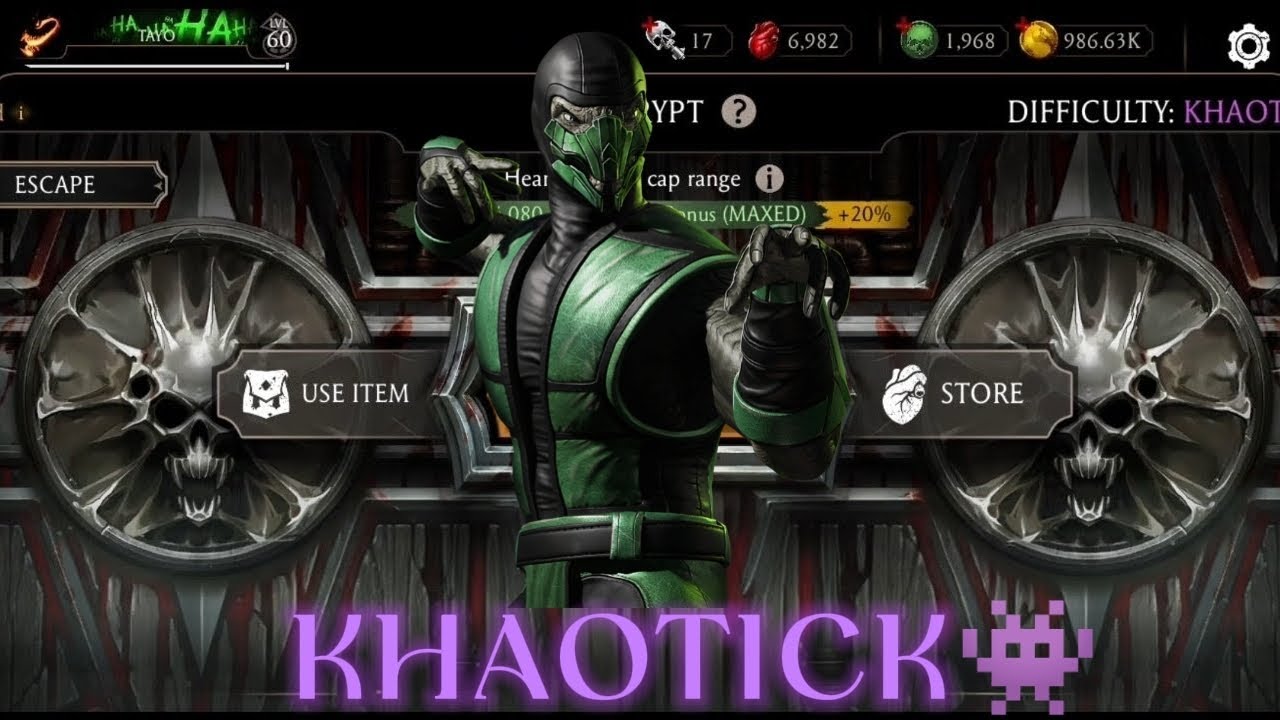 MK Klasik Reptile Crypt KHAOTICK Game Play Mortal Kombat Mobile