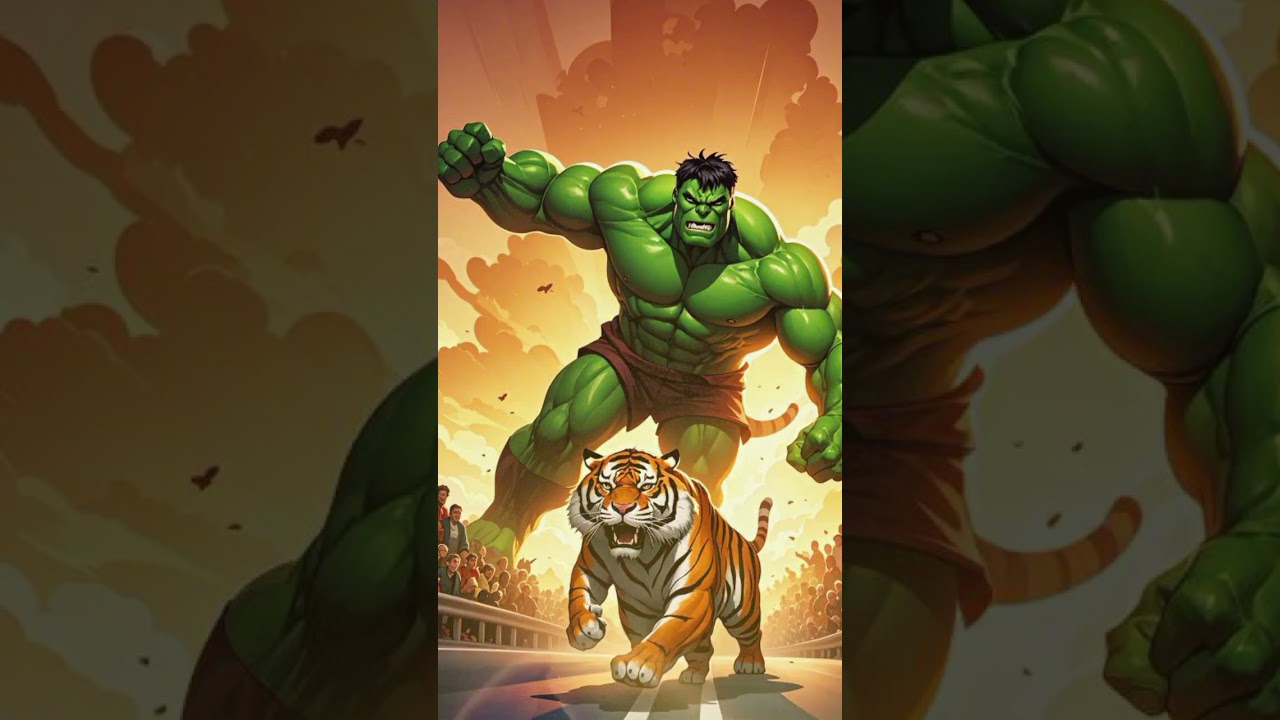 HULK CHASING BIG CAT! 