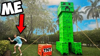 I Built a Real Life Minecraft Creeper!