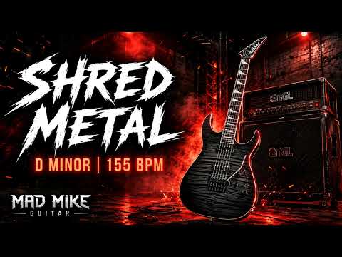 Heavy Metal Power Backing Track (D Minor) | Aggressive Shred Guitar Jam (155 BPM)