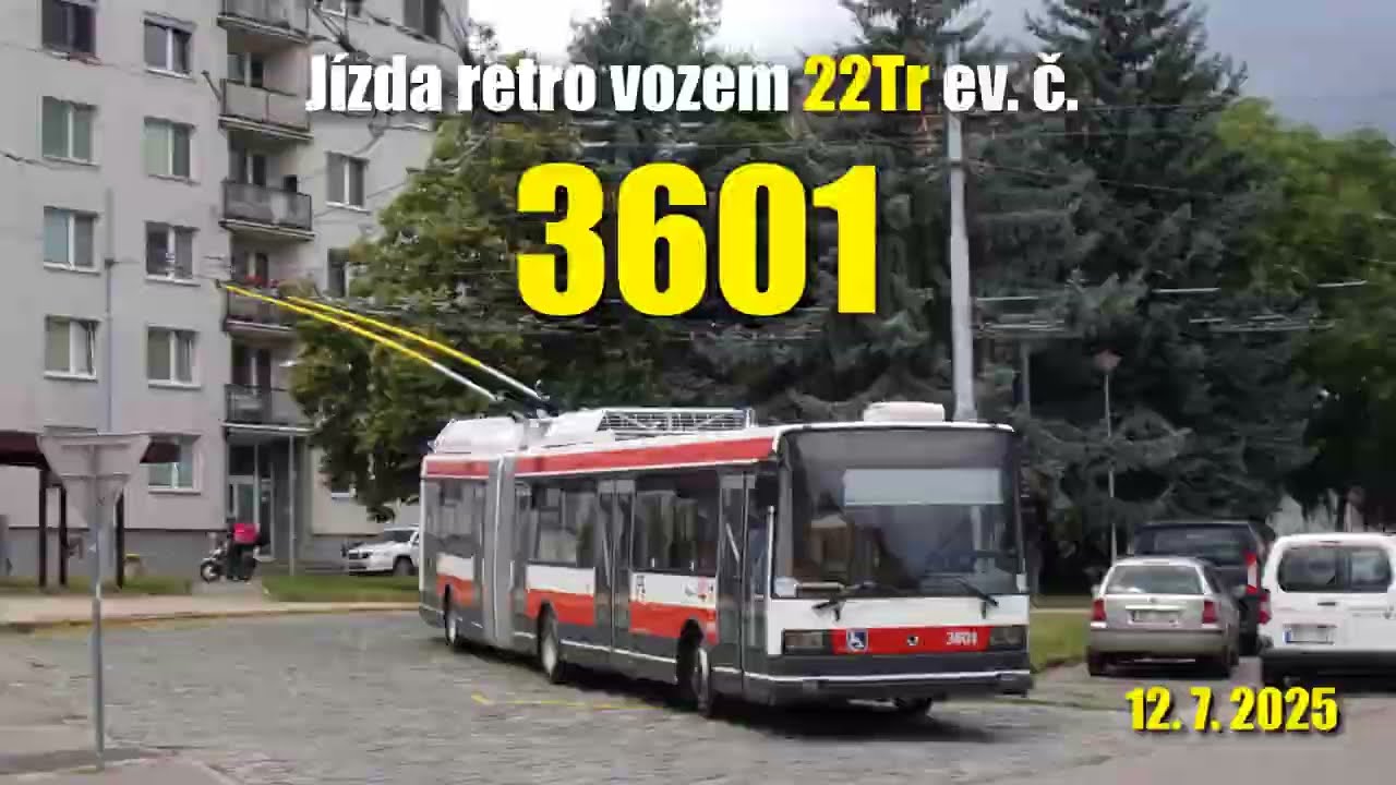 Retro vůz 22Tr #3601 na lince 32 (Červenec 2025) | MHD Brno