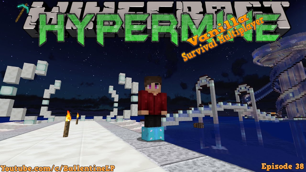 Minecraft Vanilla SMP - Episode 38 - More Bridge Work!! (Hypermine Server)
