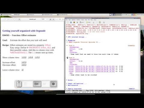 OrgMode E04S05: Effort estimates - YouTube