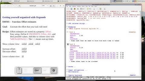 OrgMode E04S05: Effort estimates