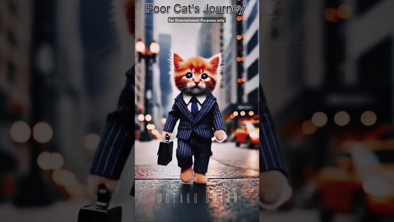 Poor Cat's Motivational Journey#shorts  #ai #aivideo #cat #cute #anime #motivation #cartoon #youtube