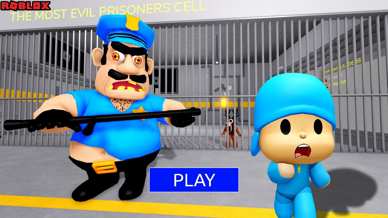 BRUNO'S FAMILY PRISON RUN ESCAPE POCOYO! (OBBY) ROBLOX Gameplay