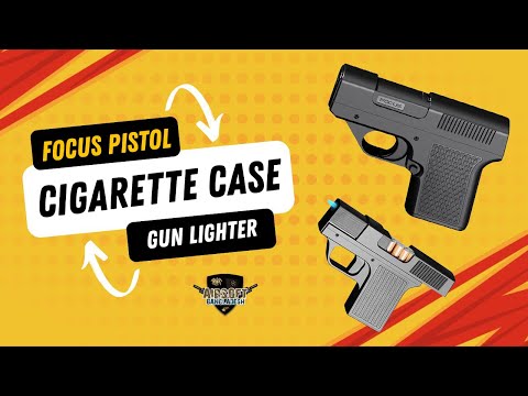 Focus Pistol Lighter with Cigarette Case #gunlighter #lighter