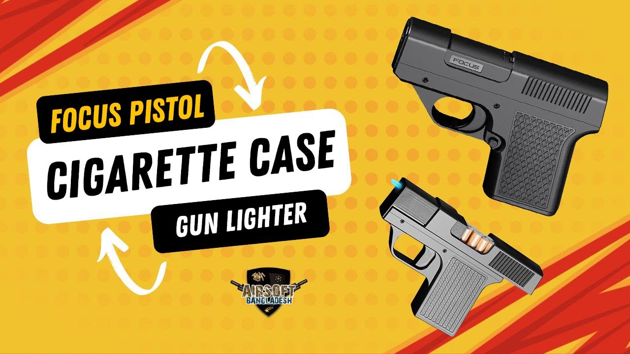 can you light a cigarette with a gun Focus Pistol Lighter with Cigarette Case #gunlighter #lighter