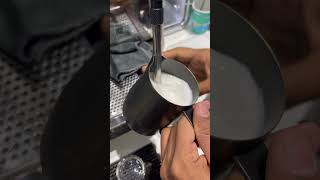 POV- How to steam milk for latte art #shorts #frothycoffee #youtubeshorts #baristaali