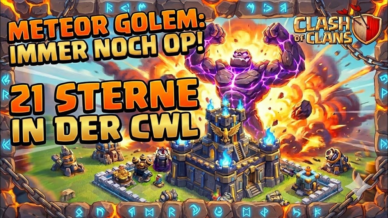 METEORGOLEM IMMER NOCH OP! - 21 Sterne CWL von Rockstar - Clash of Clans - JustinusLP