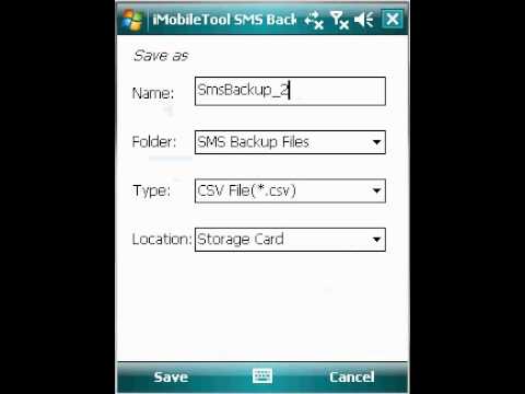 Transfer SMS Contacts from  Windows Mobile to computer as CSV files