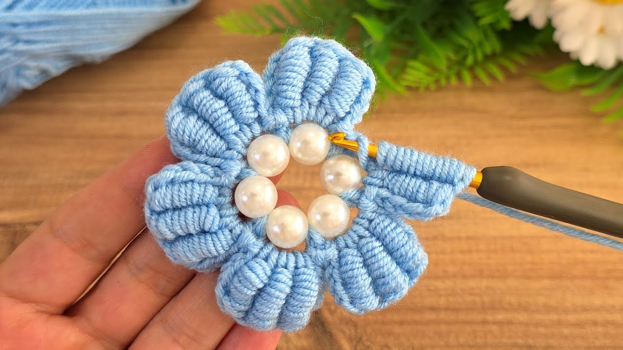 3D Super!. Crochet Flower 🌺 Very easy crochet flower making for beginners.You should do it now