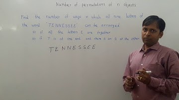 Number of Permutations of n object (when a random variable objects are not distinct