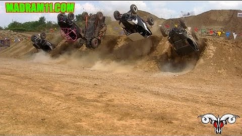 5 POLARIS RZRs ATTEMPT WORLD RECORD BACKFLIP SIMULTANEOUSLY 2015 Unlimited Offroad Expo