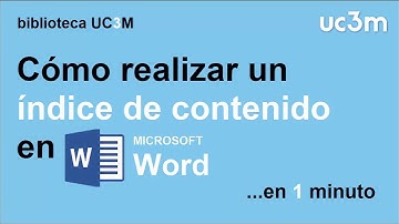 Cómo hacer un índice automático de contenidos en Word
