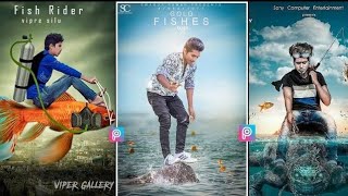 Sea Picsart Awesome Editing,Fish Rider Pic Editing Tutorial By Learningwithsr screenshot 1