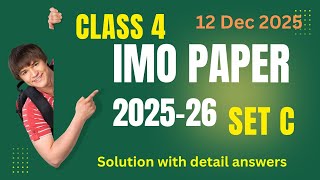Celebrity IMO Class 4 Set C 2025–26 Full Paper Solution 🔥 | Answer Key | Olympiad Maths Paper 2025-26 Net Worth