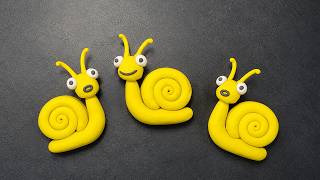 How to make Clay Snails Clay Art for Kids Clay Modelling for Kids