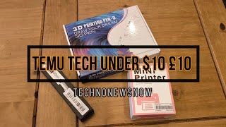 Best Temu Tech Under $10 £10 3D Printer Pen, Mini Photo Printer & LED Sensor Light
