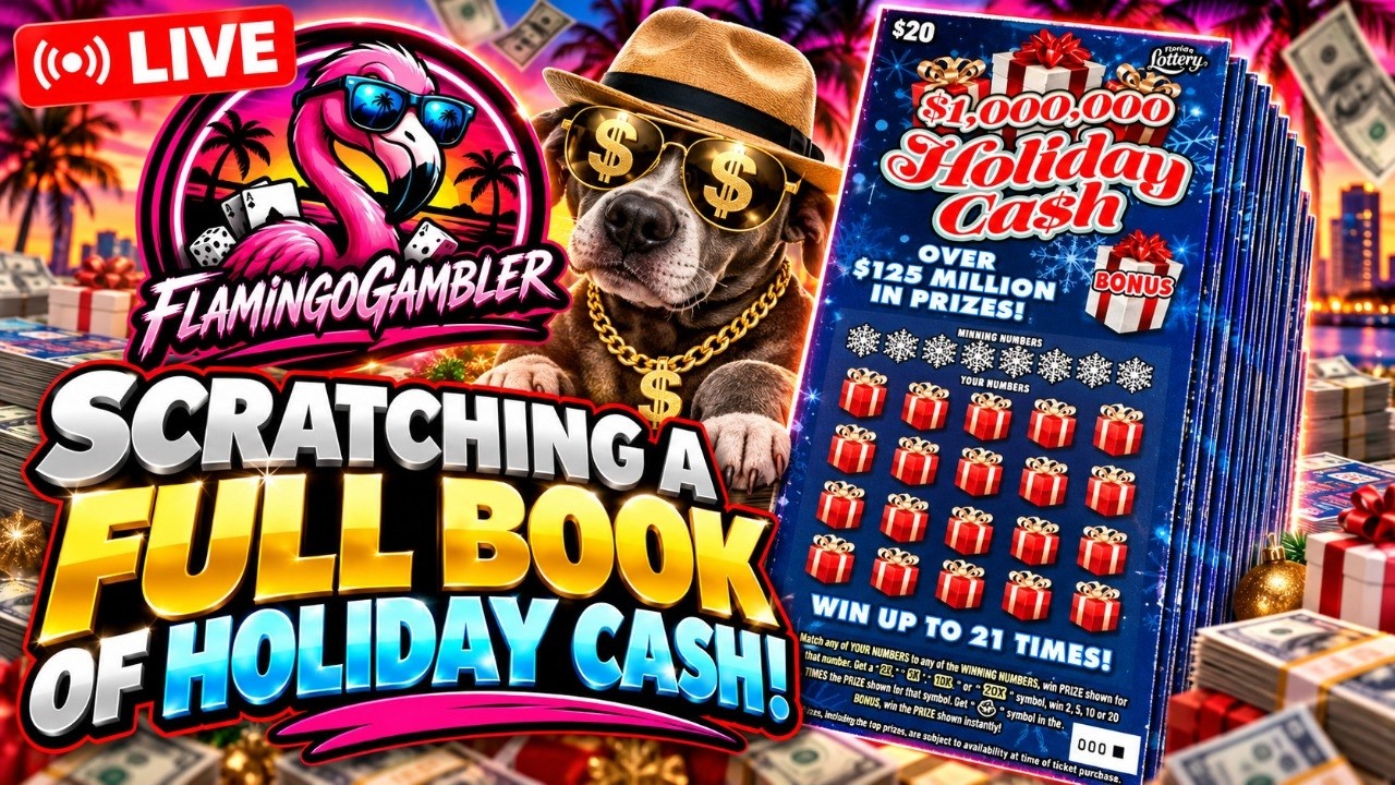 One Million Dollar Holiday Cash! $600 Gamble Florida Lottery Scratch ...