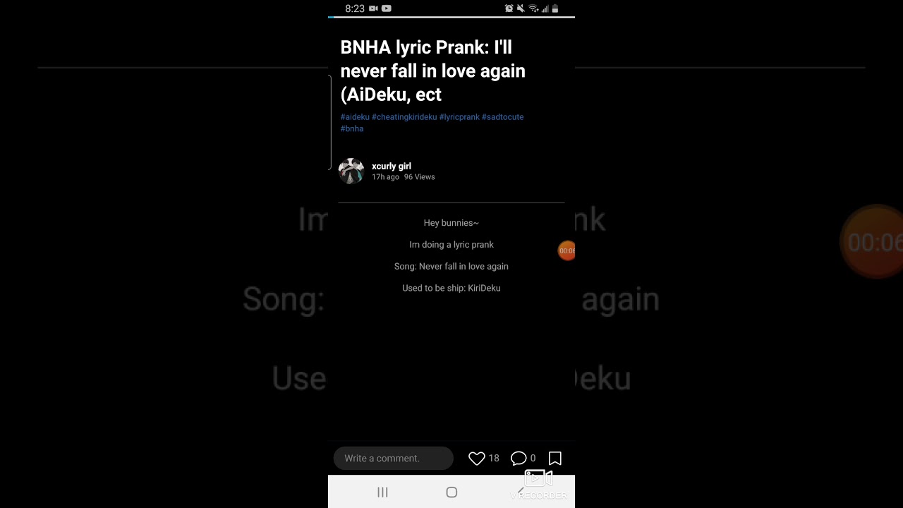 BNHA Lyric Prank: Never fall in love again (Aideku! CheatKiriDeku