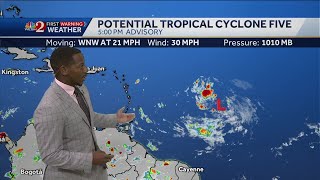 PTC Five likely to develop into tropical depression within next few days, NHC says