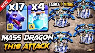 Th18 Dragon Attack With Clone Best Th18 Attack Strategy With Dragon 2026 Town Hall 18 Dragon Coc