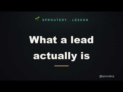 Lesson thumbnail: What a lead actually is