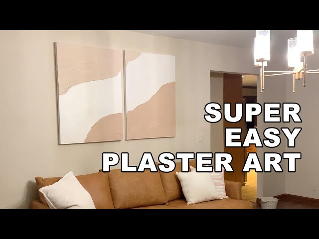 How to Make Textured Canvas Art (With Drywall Mud)