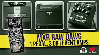 1 pedal 3 amps MXR Raw Daw - YouTube
