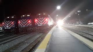 This is Metra Union Pacific Northline Commuter Train Arriving in Waukegan, Illinois